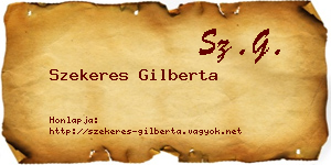 Szekeres Gilberta névjegykártya